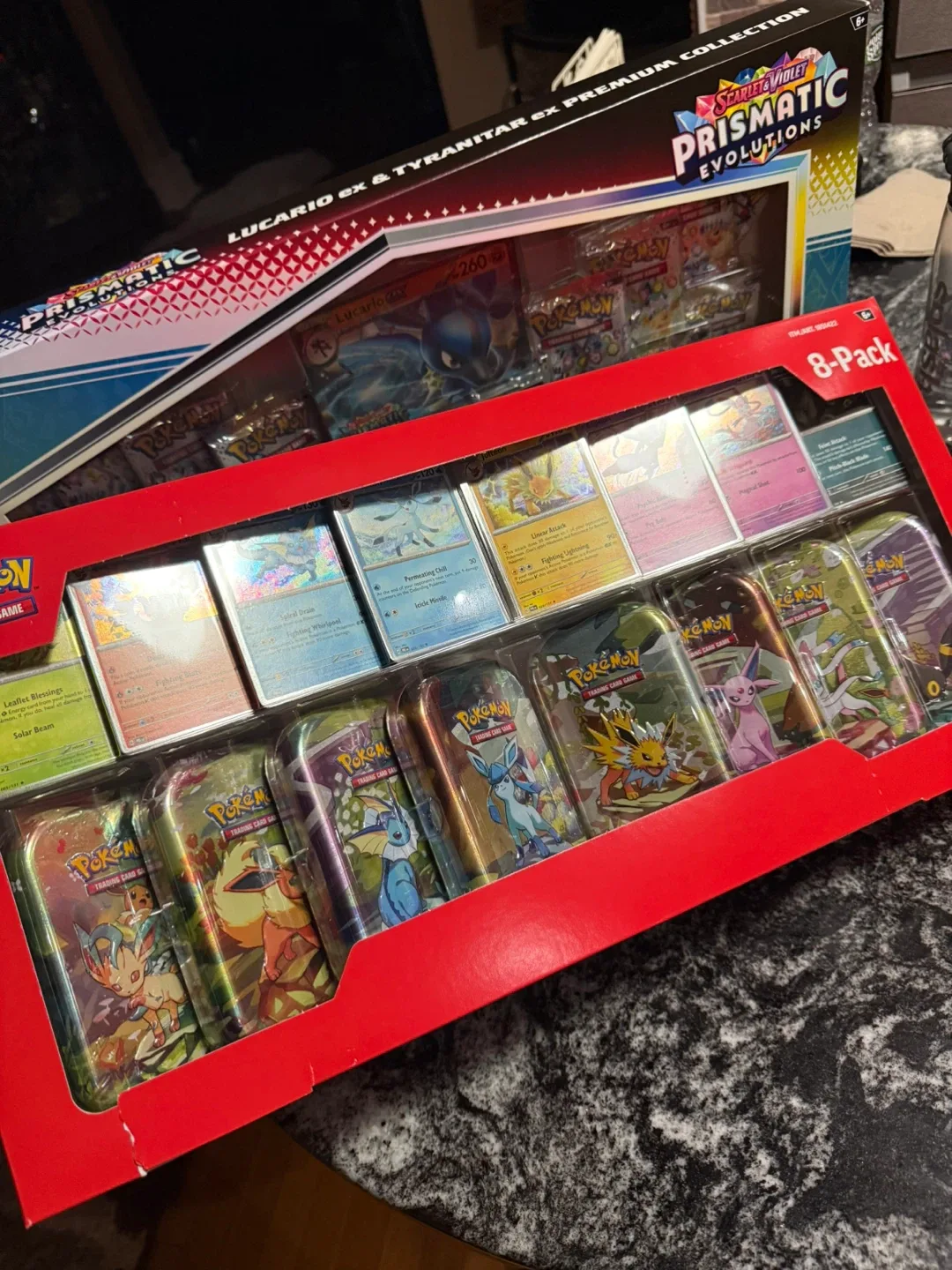 Pokemon Lucario & Tyranitar Box and Prismatic Evolutions 8-Pack image indicator(2)