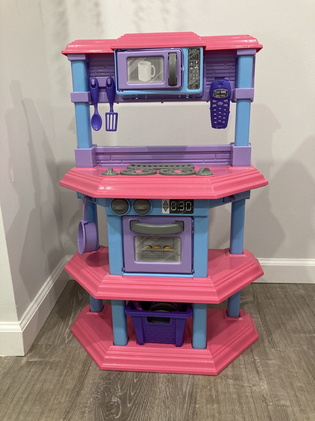 Kids' Pink & Purple Toy Kitchen