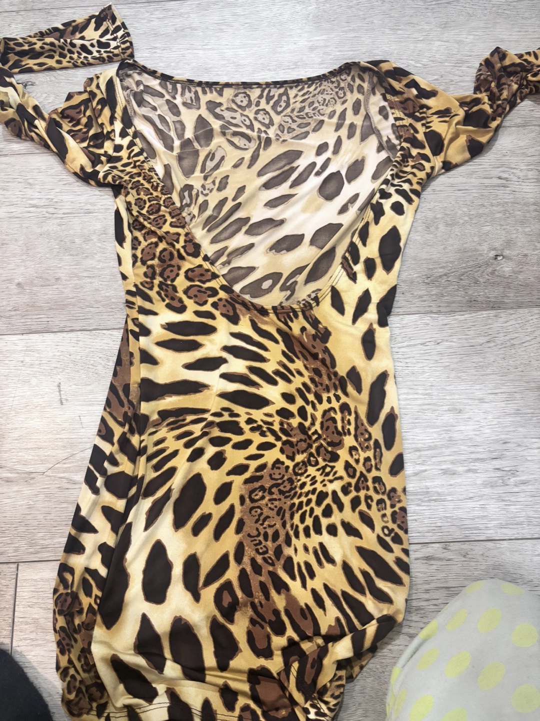 Leopard Print Long Sleeve Mini Dress - photo 4