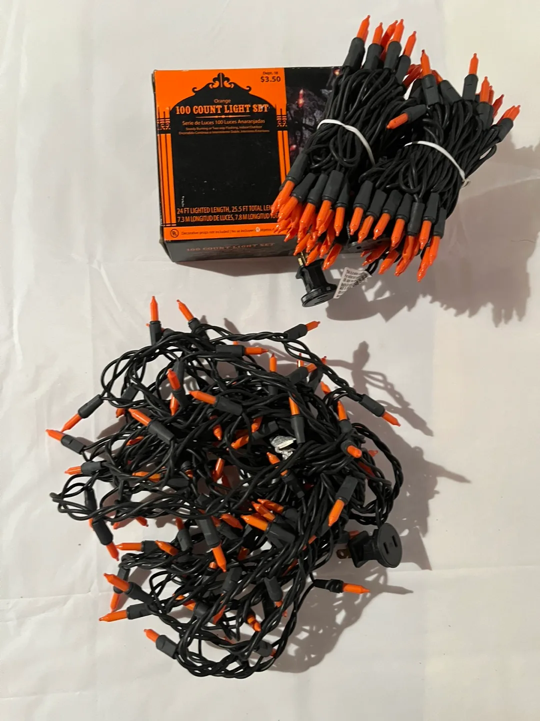 Orange Halloween String Lights - 100 Count thumbnail