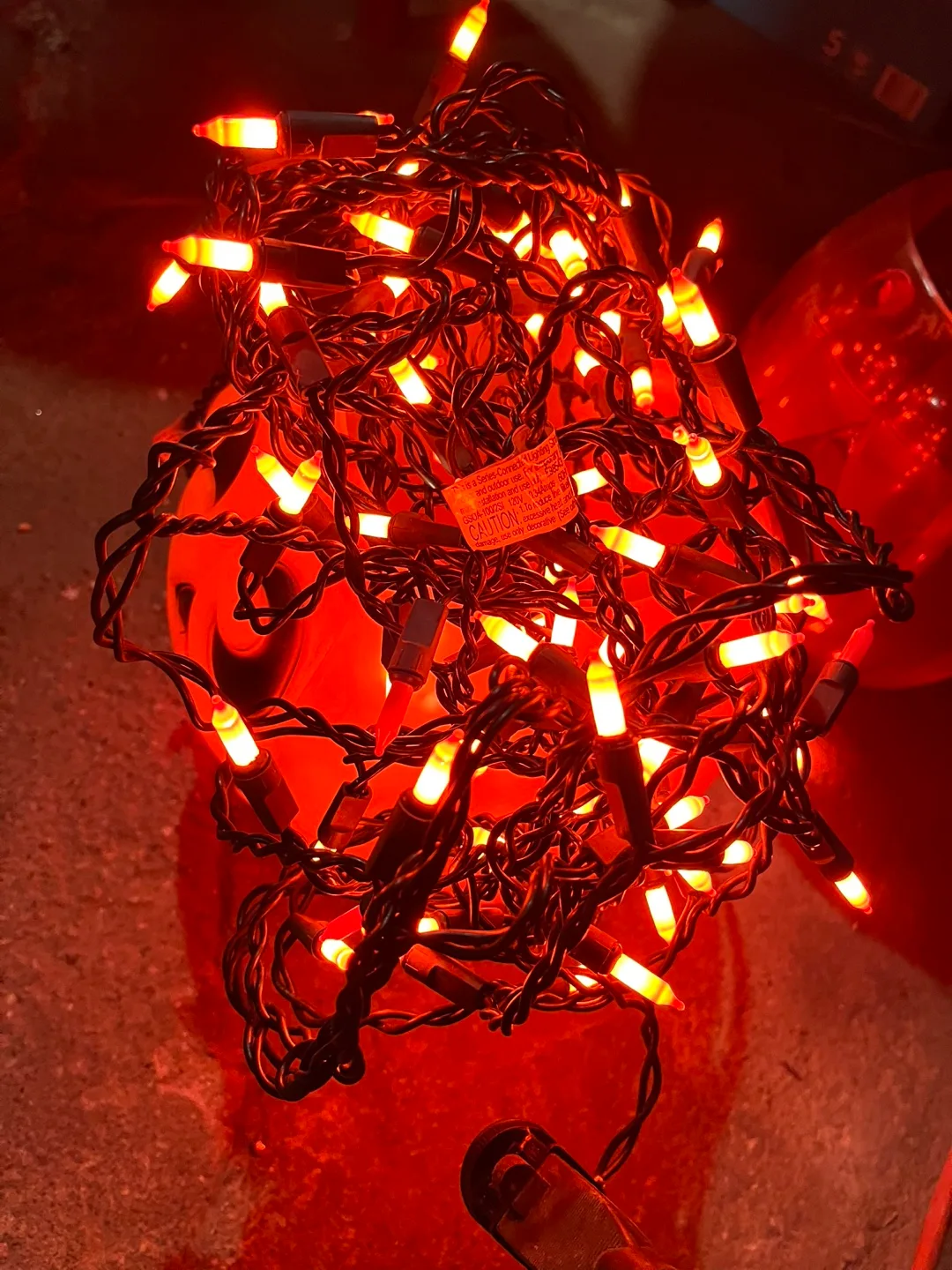 Orange Halloween String Lights - 100 Count image indicator(3)