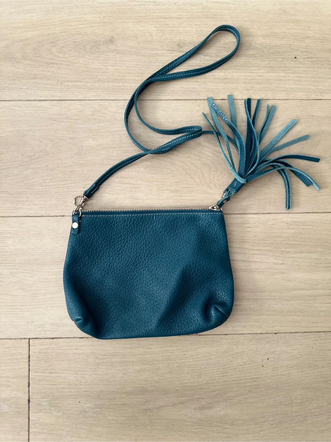 Roots Leather Crossbody Bag - Teal image indicator(2)