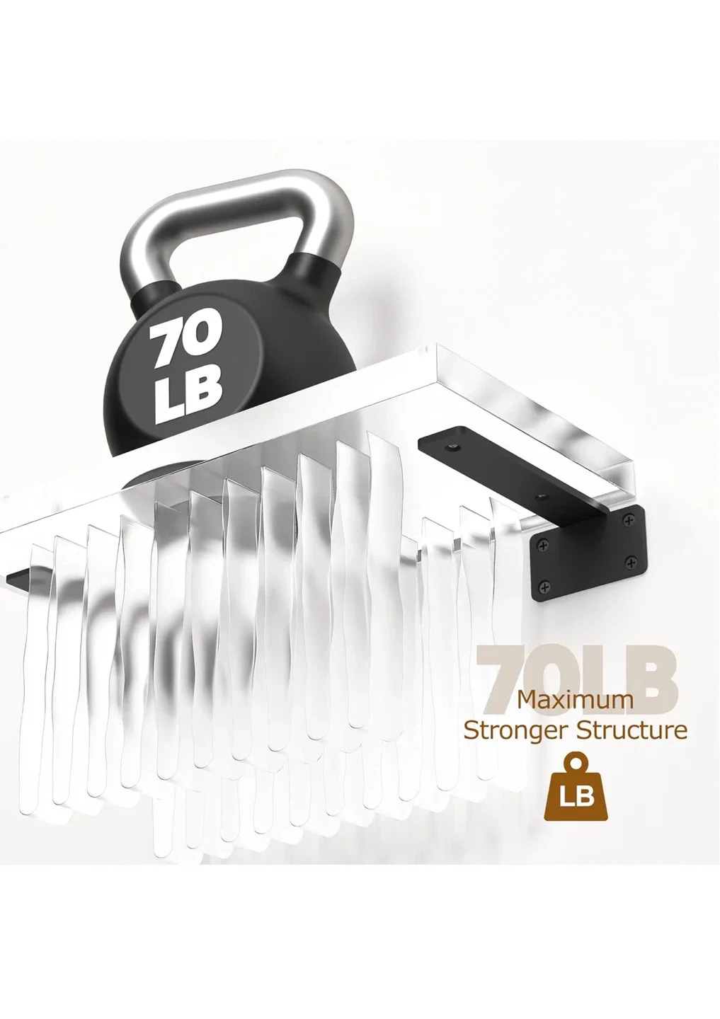 NANATI Floating Bookshelf Set - Heavy Burn image indicator(4)