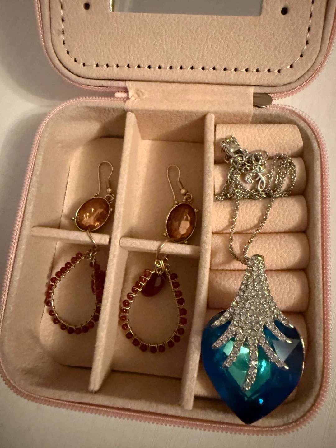 Pink Travel Jewelry Box