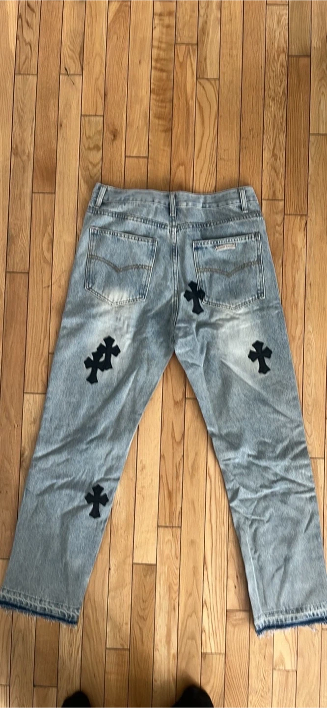 Chrome Hearts Style Denim Jeans