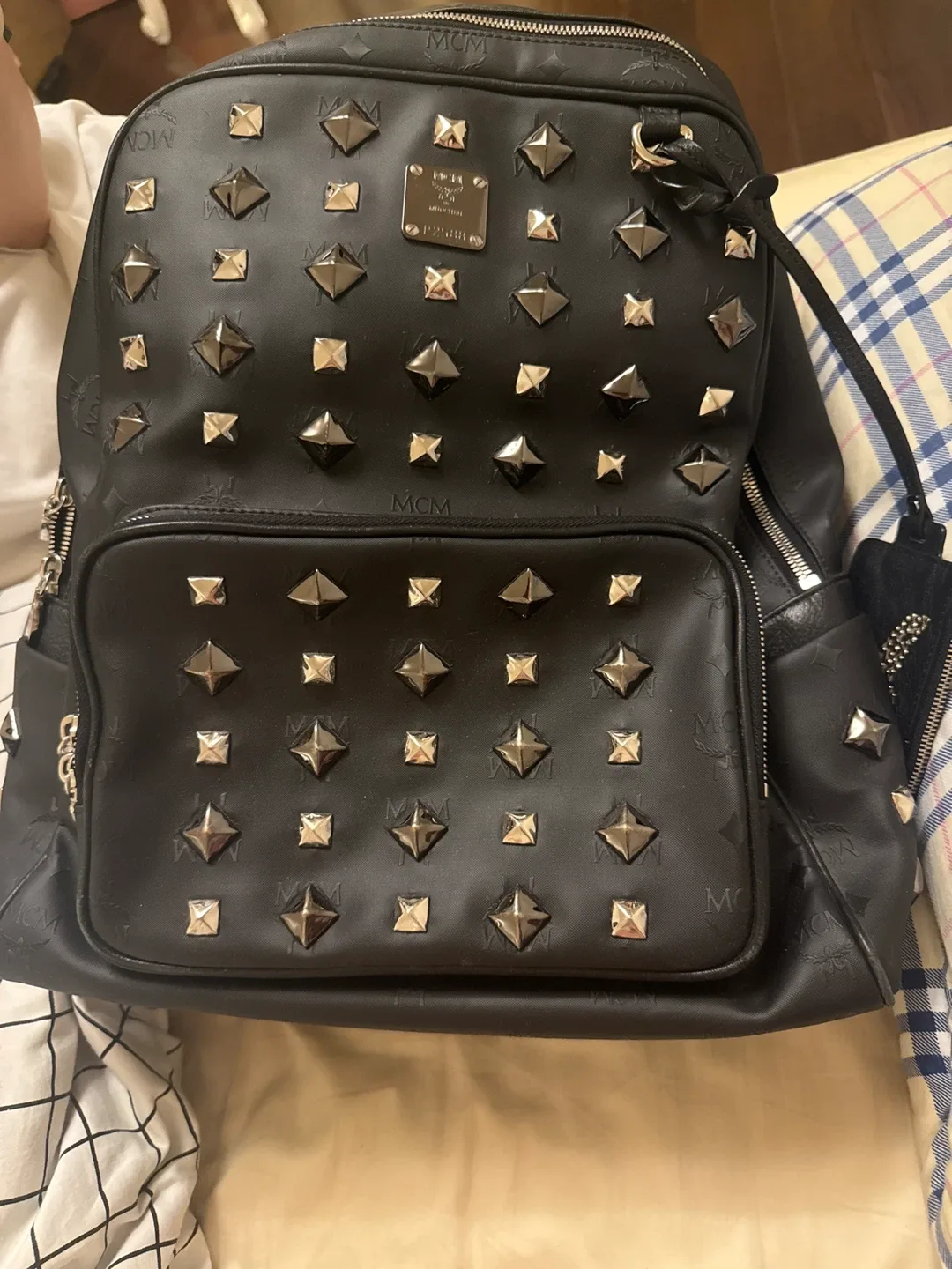 MCM Studded Backpack - Black