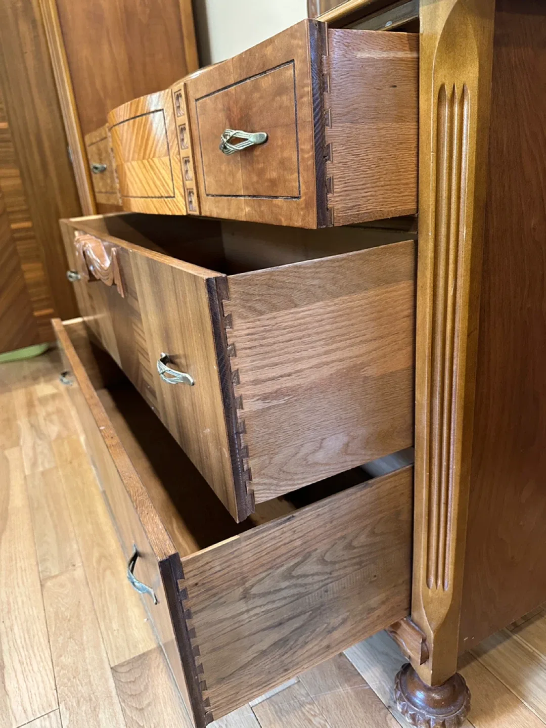 Beautiful Antique Waterfall Dresser (CAN DELIVER) image indicator(7)