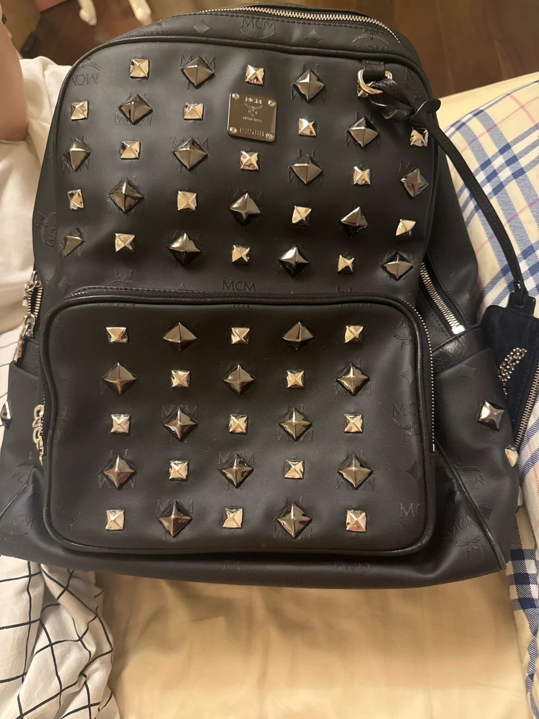 MCM Studded Backpack - Black - photo 3