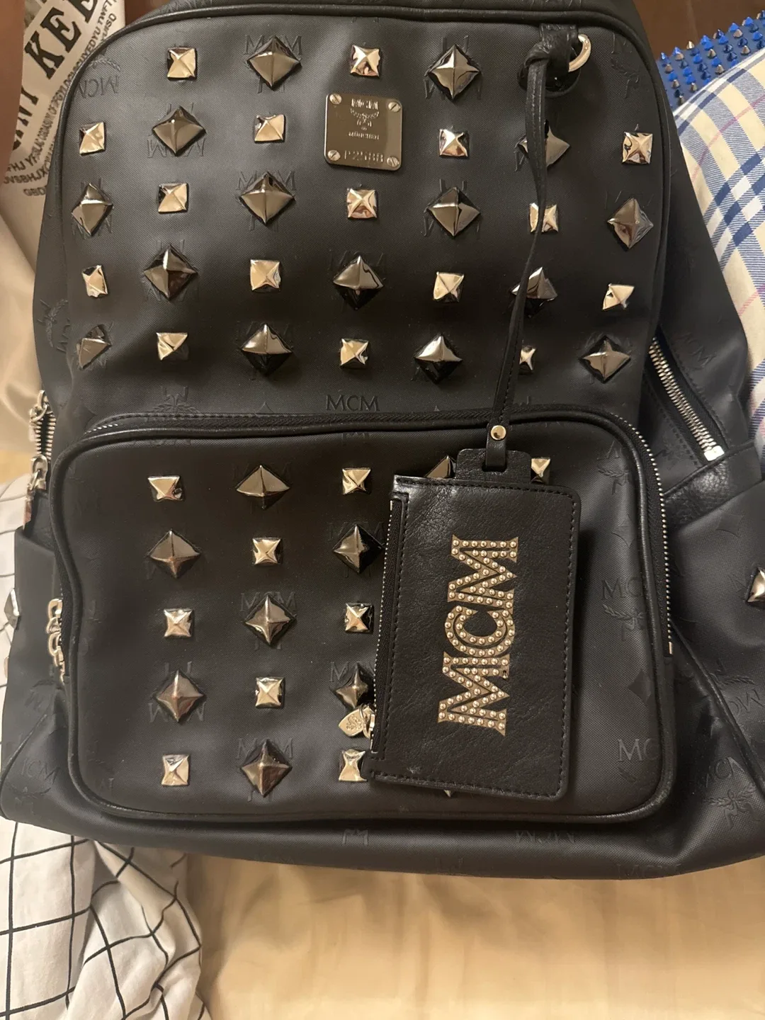 MCM Studded Backpack - Black image indicator(2)
