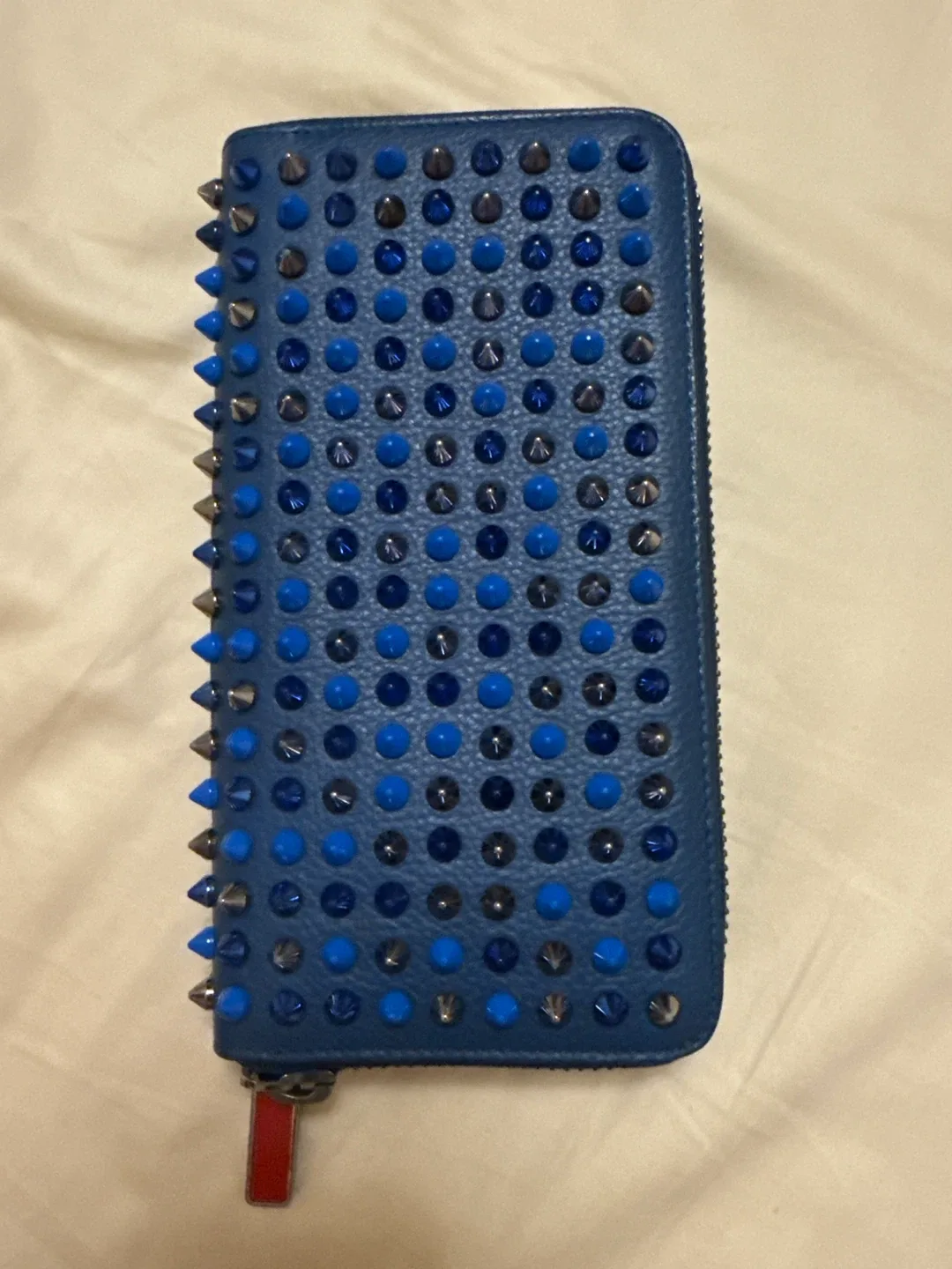 Christian Louboutin Blue Studded Wallet