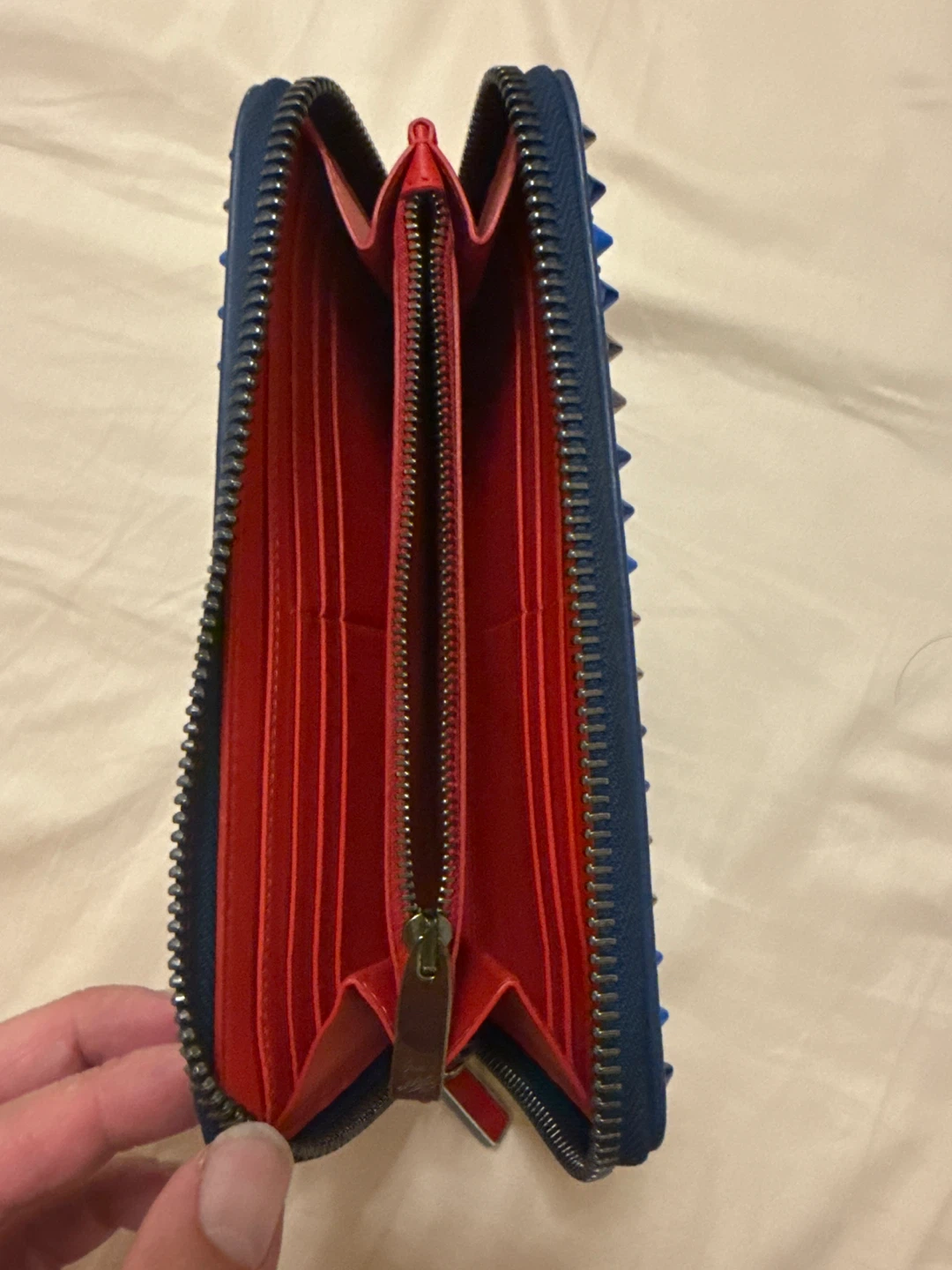 Christian Louboutin Blue Studded Wallet - photo 3