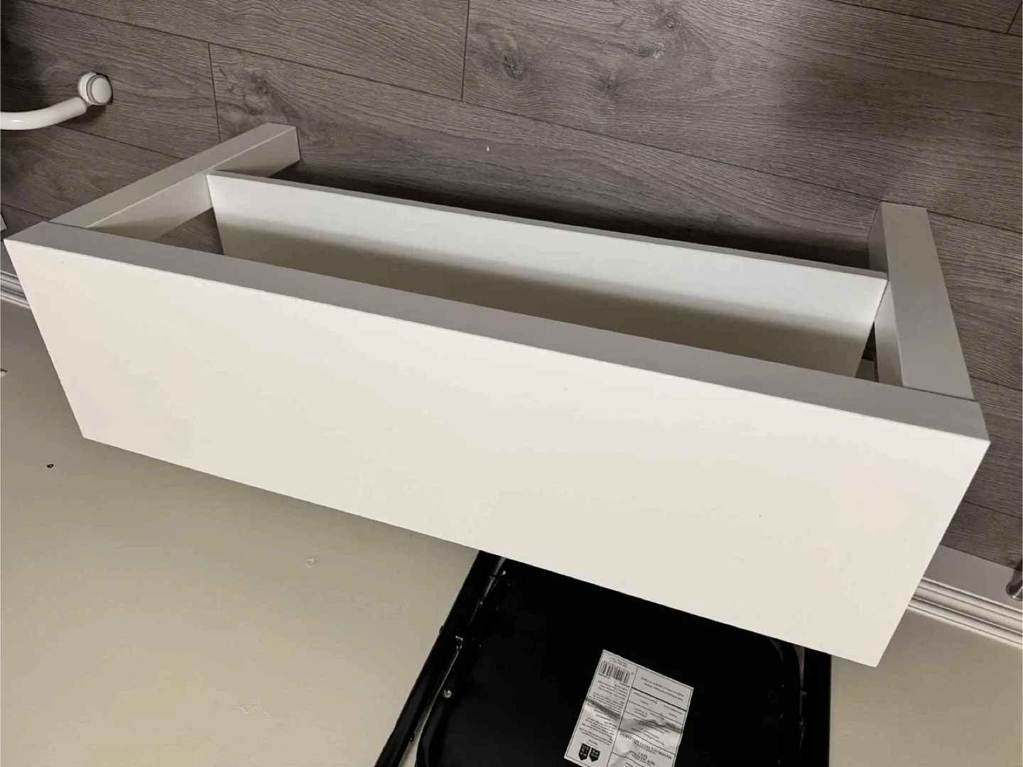 IKEA White TV Stand & Black Desk & Folding Chair image indicator(3)