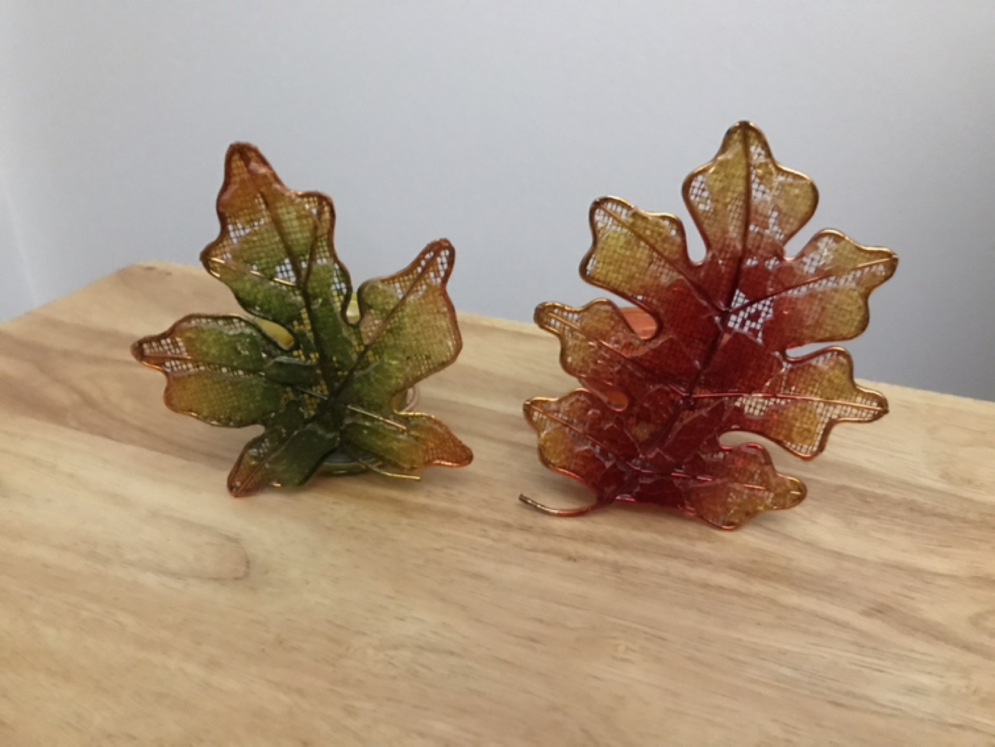 Fall decor - leaf candle holders 🍁🍃