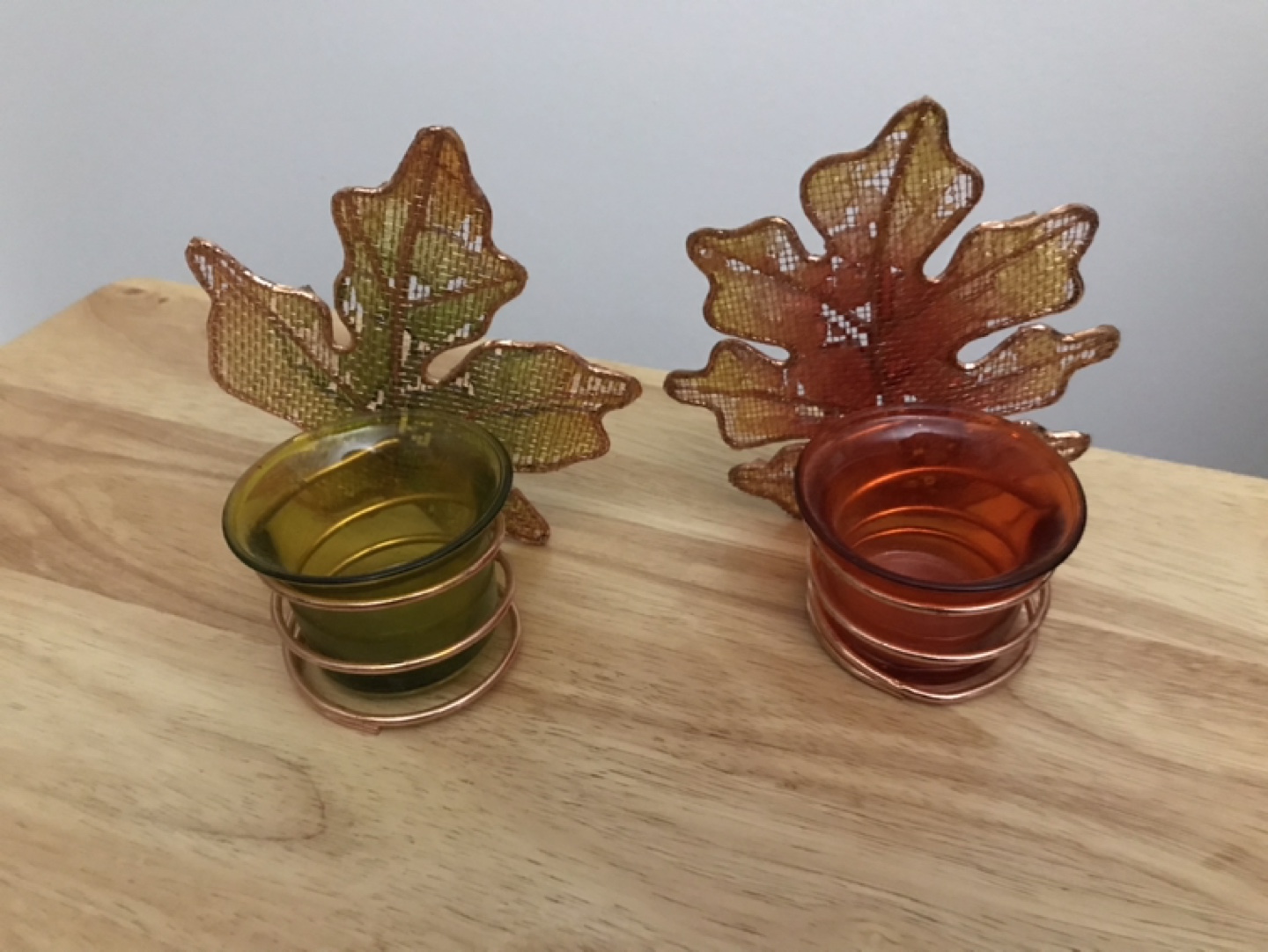 Fall decor - leaf candle holders 🍁🍃 - photo 2