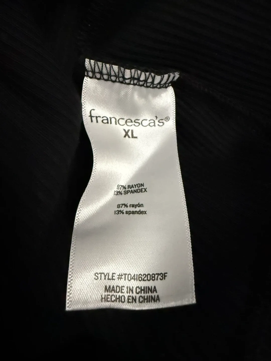 Francesca's Black Ruffle Strap Bodysuit - XL image indicator(6)