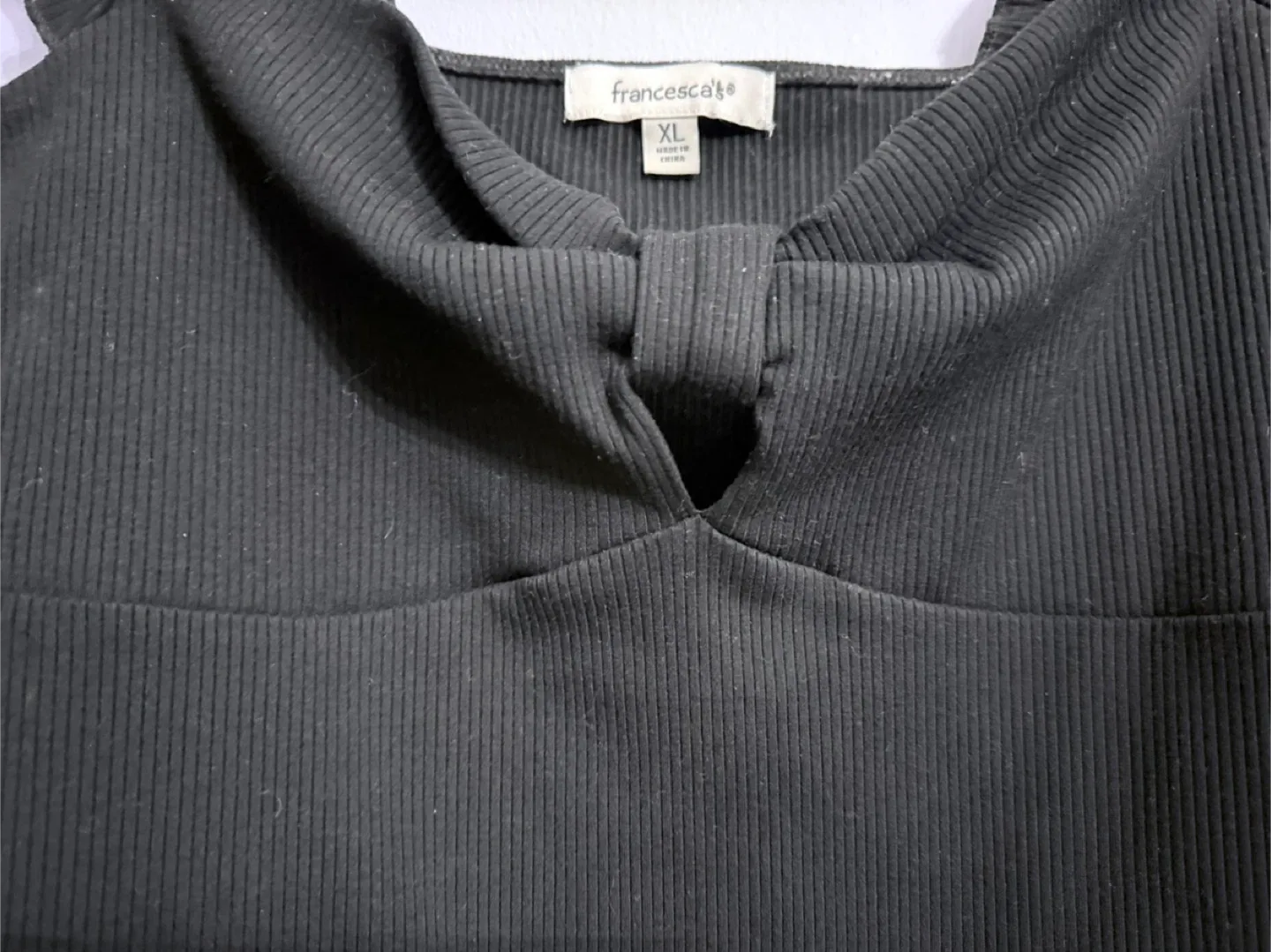 Francesca's Black Ruffle Strap Bodysuit - XL image indicator(5)