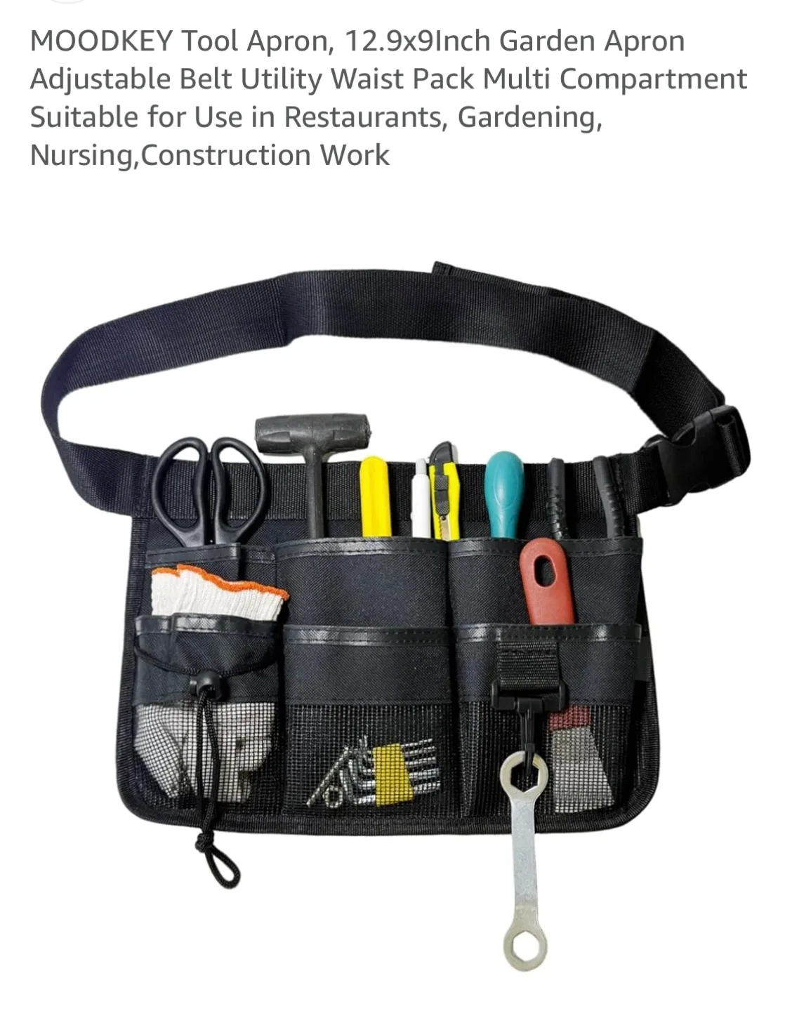 Cleaning,  Gardening Tool Belt - Black thumbnail