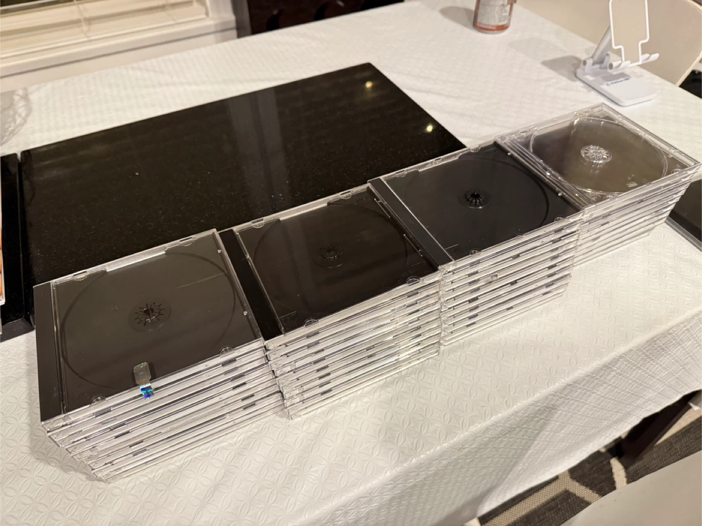Clear plastic CD cases
