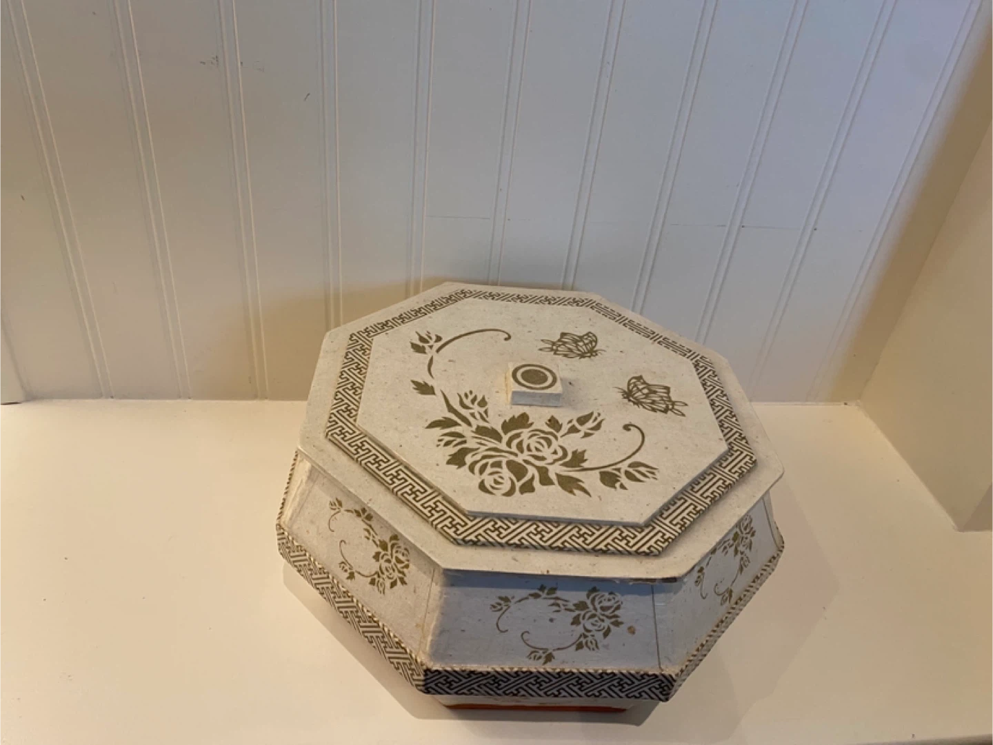 Decorative Octagon Box with Lid