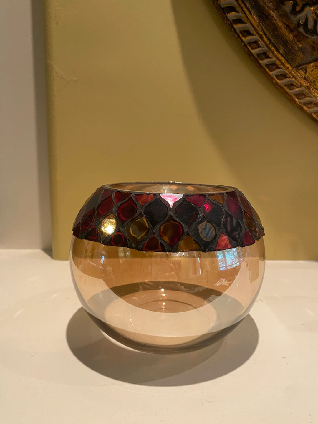 Bombay company Mosaic Glass Candle Holder
