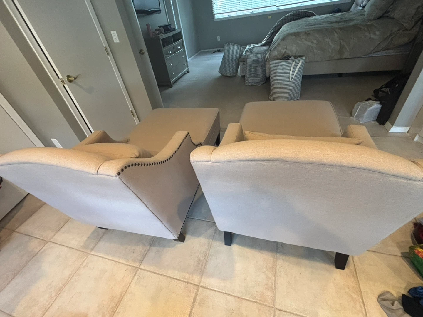 Tan Chaise Lounge Chair