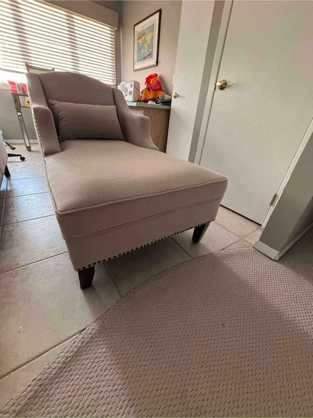 Tan Chaise Lounge Chair - photo 4