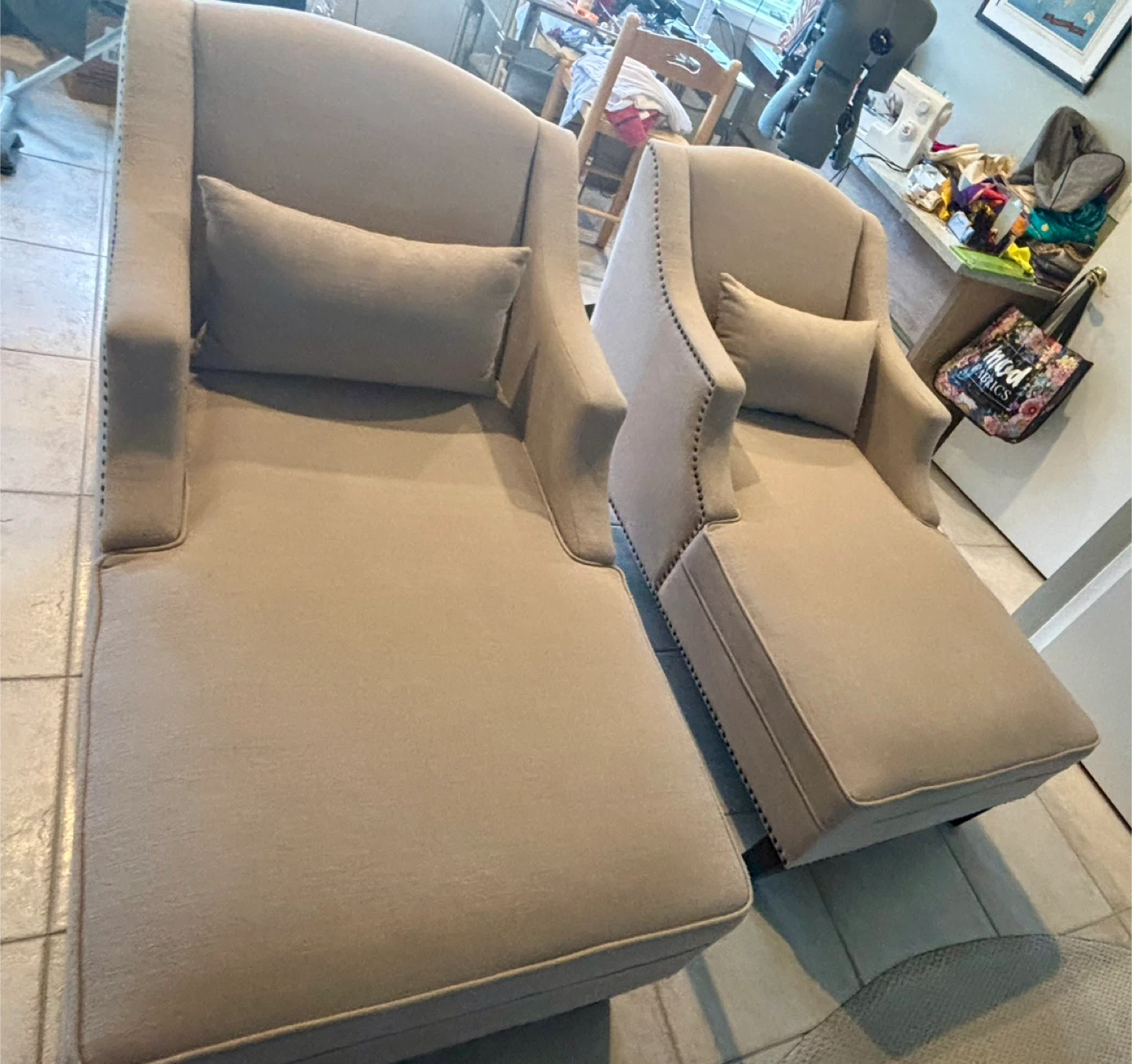 Tan Chaise Lounge Chair - photo 2