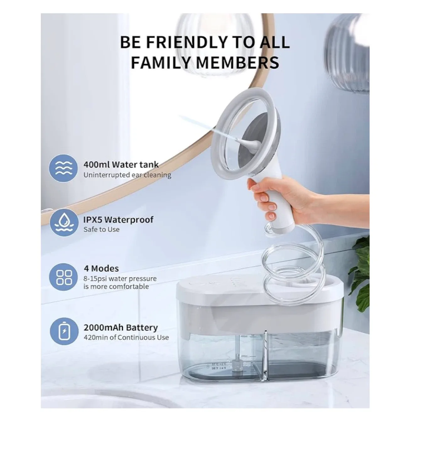 KAUGIC Electric Ear Wax Removal Kit - White image indicator(4)