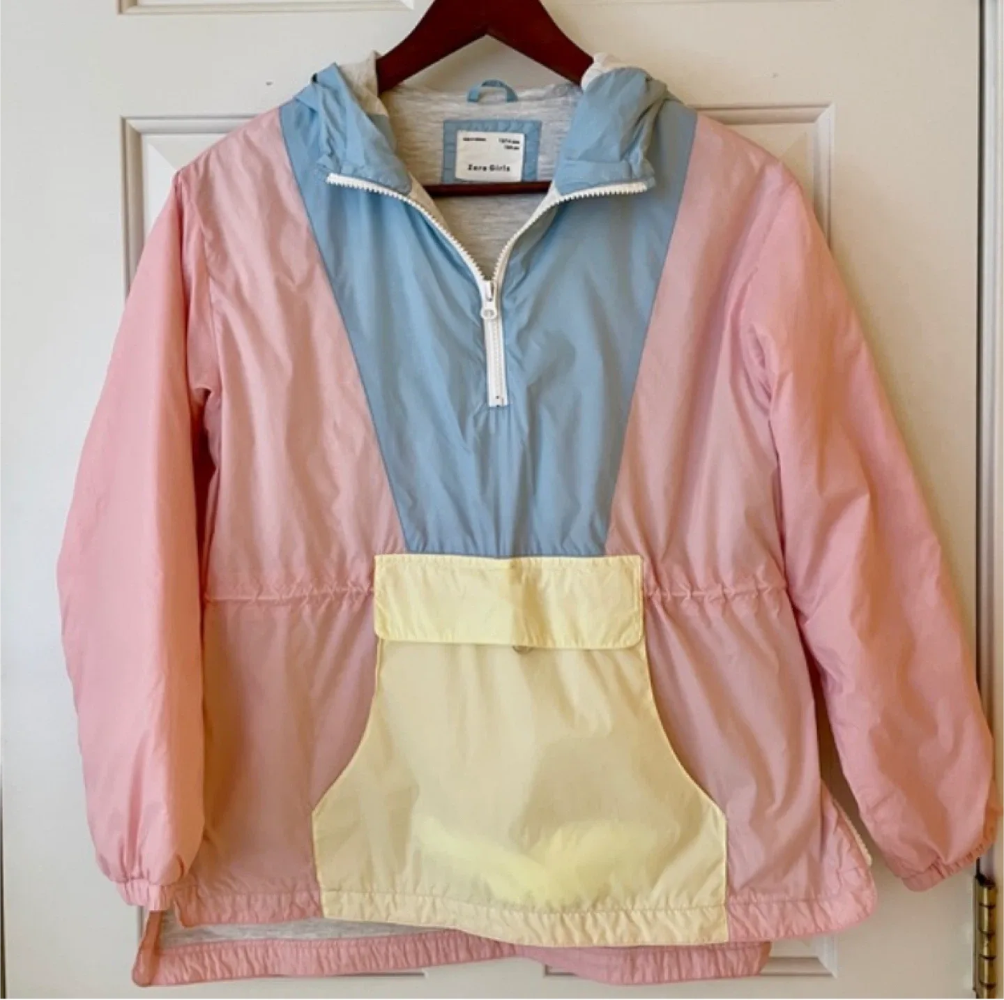 Zara Girls Colour Block Anorak Jacket thumbnail