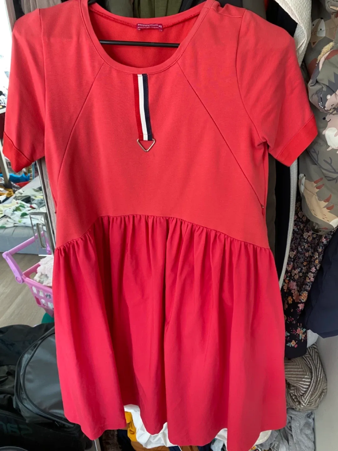 Pink Maternity Nursing Dress size xs thumbnail