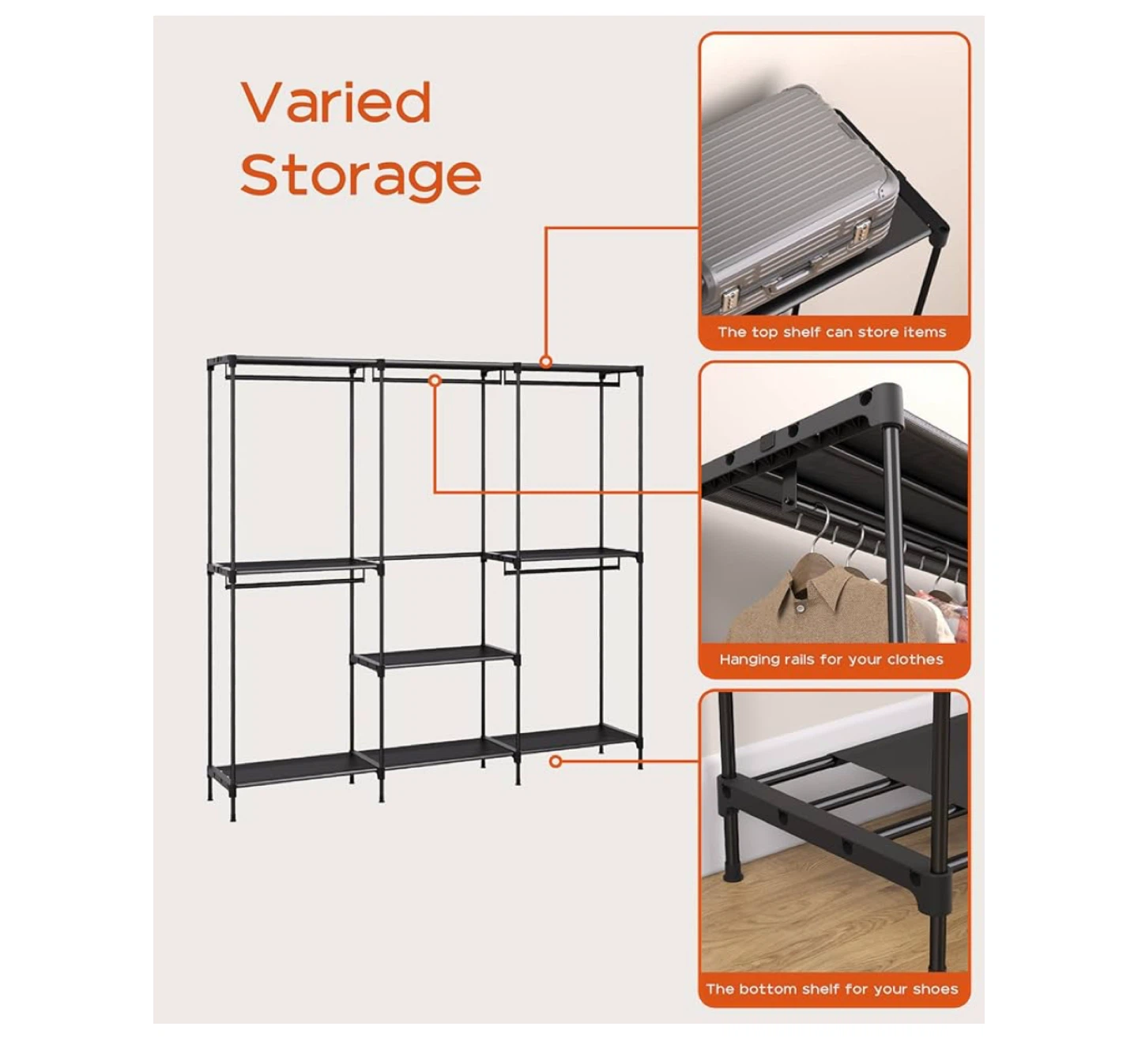 CASAMAYA Wardrobe Closet Organizer, New in Box! - photo 3
