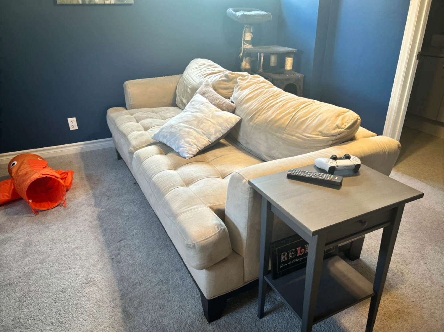 Beige Sofa and Armchair Set