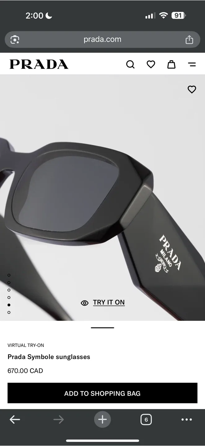 Prada Sunglasses - Black image indicator(6)