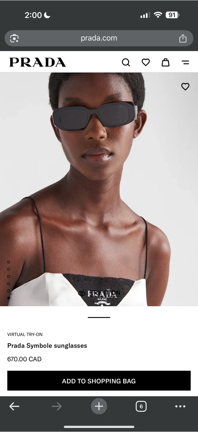 Prada Sunglasses - Black image indicator(7)