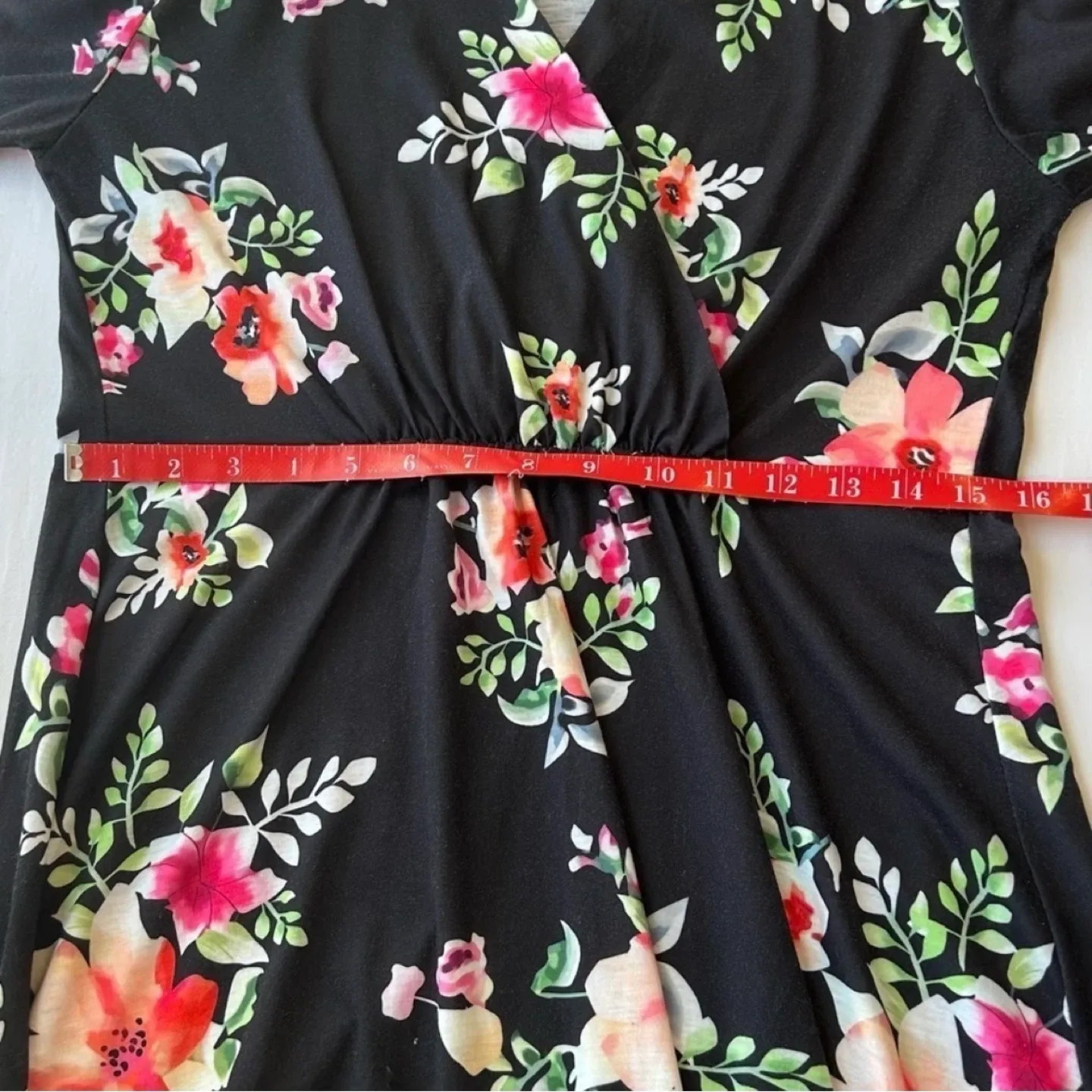 PatPat Wrap Style Floral Maternity Midi Dress Womens Size M image indicator(7)