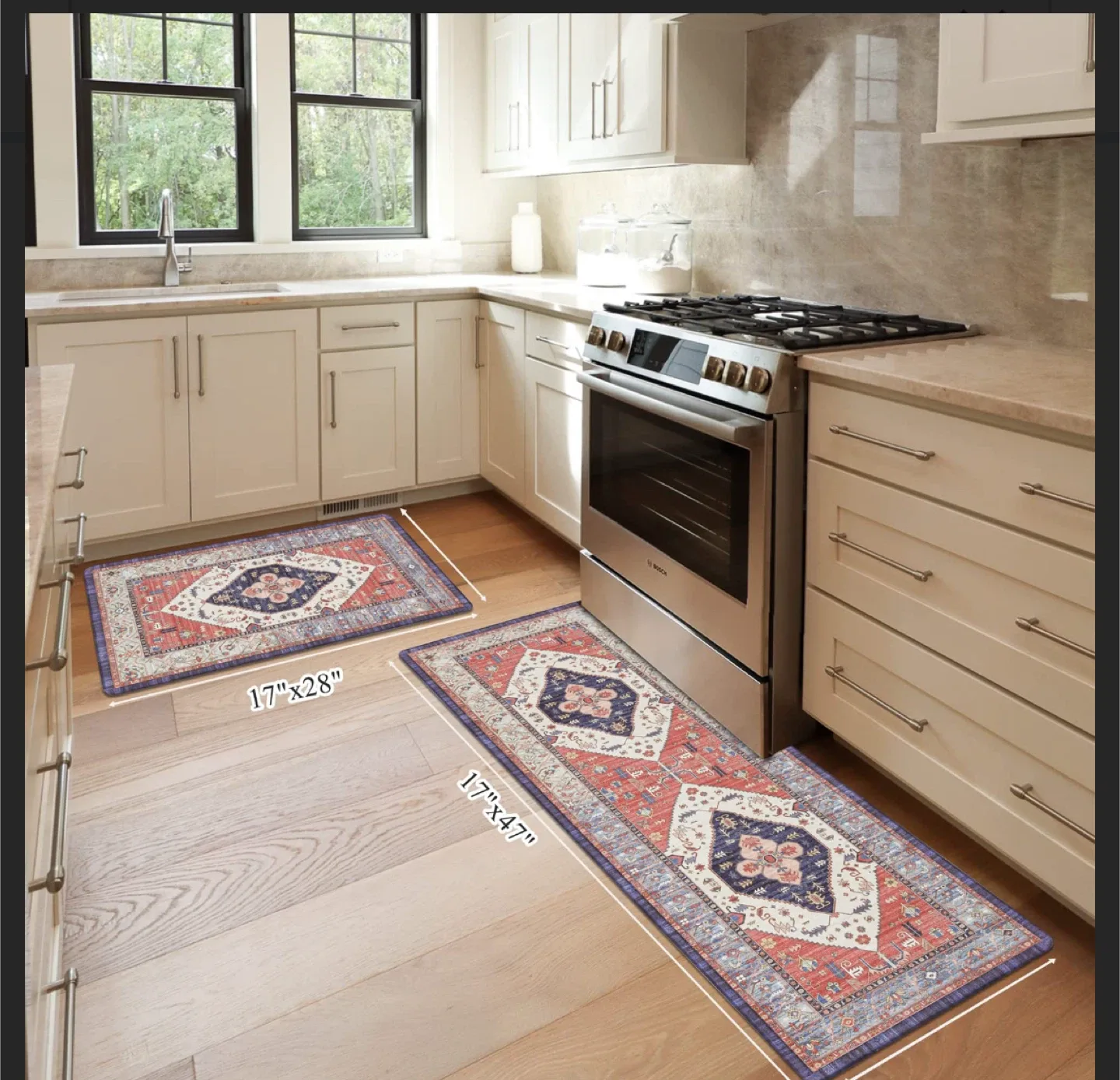 Anti-Fatigue Kitchen Mat Set - 17"x28" & 17"x47" thumbnail