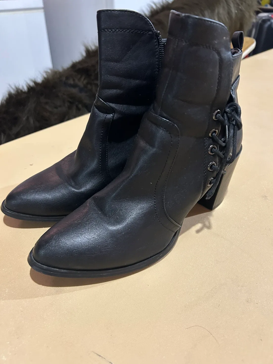 Black Ankle Boots - Size 11 thumbnail