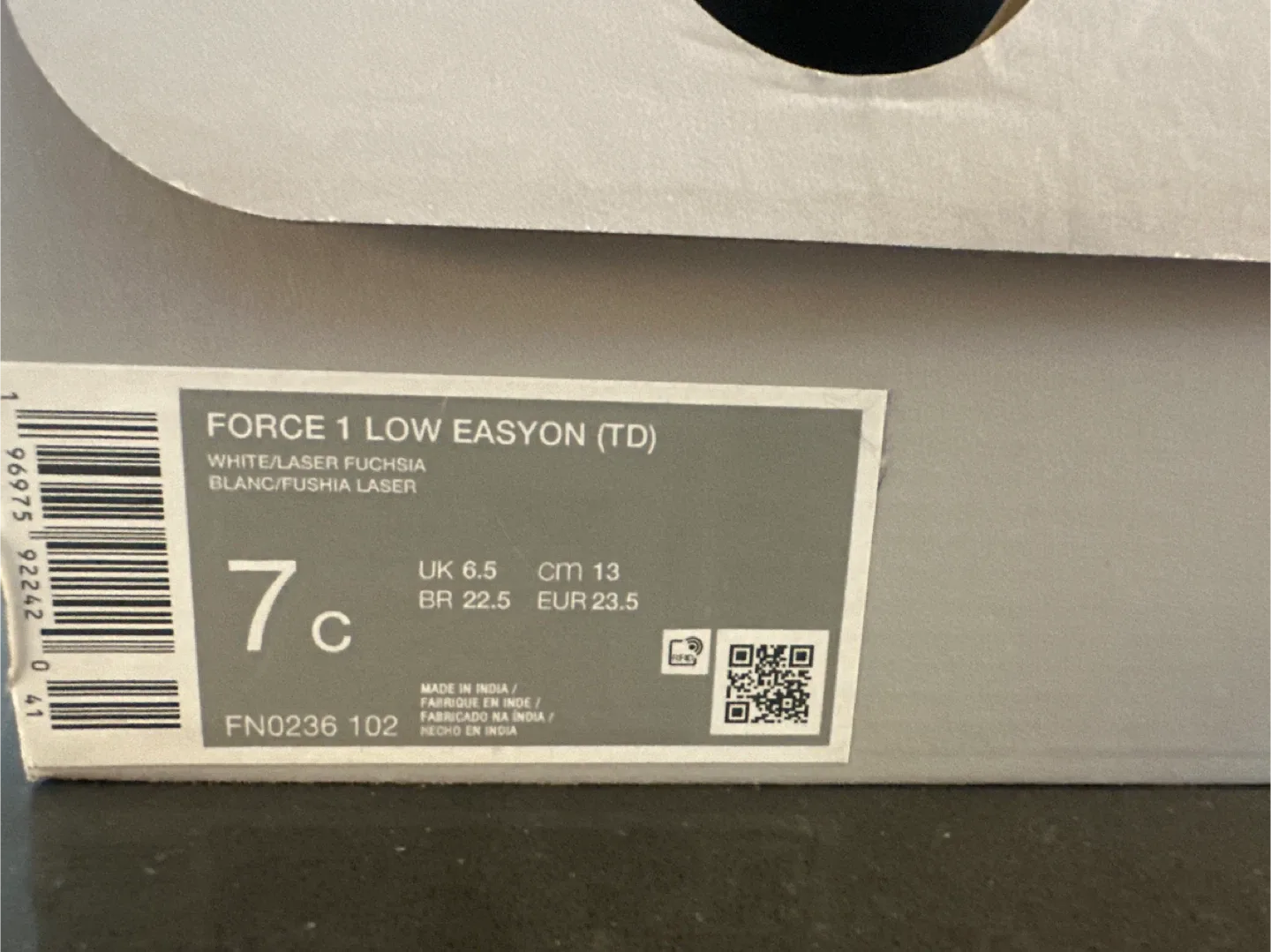 Toddler Girl Nike Force 1 Low EasyOn - Size 7C image indicator(2)