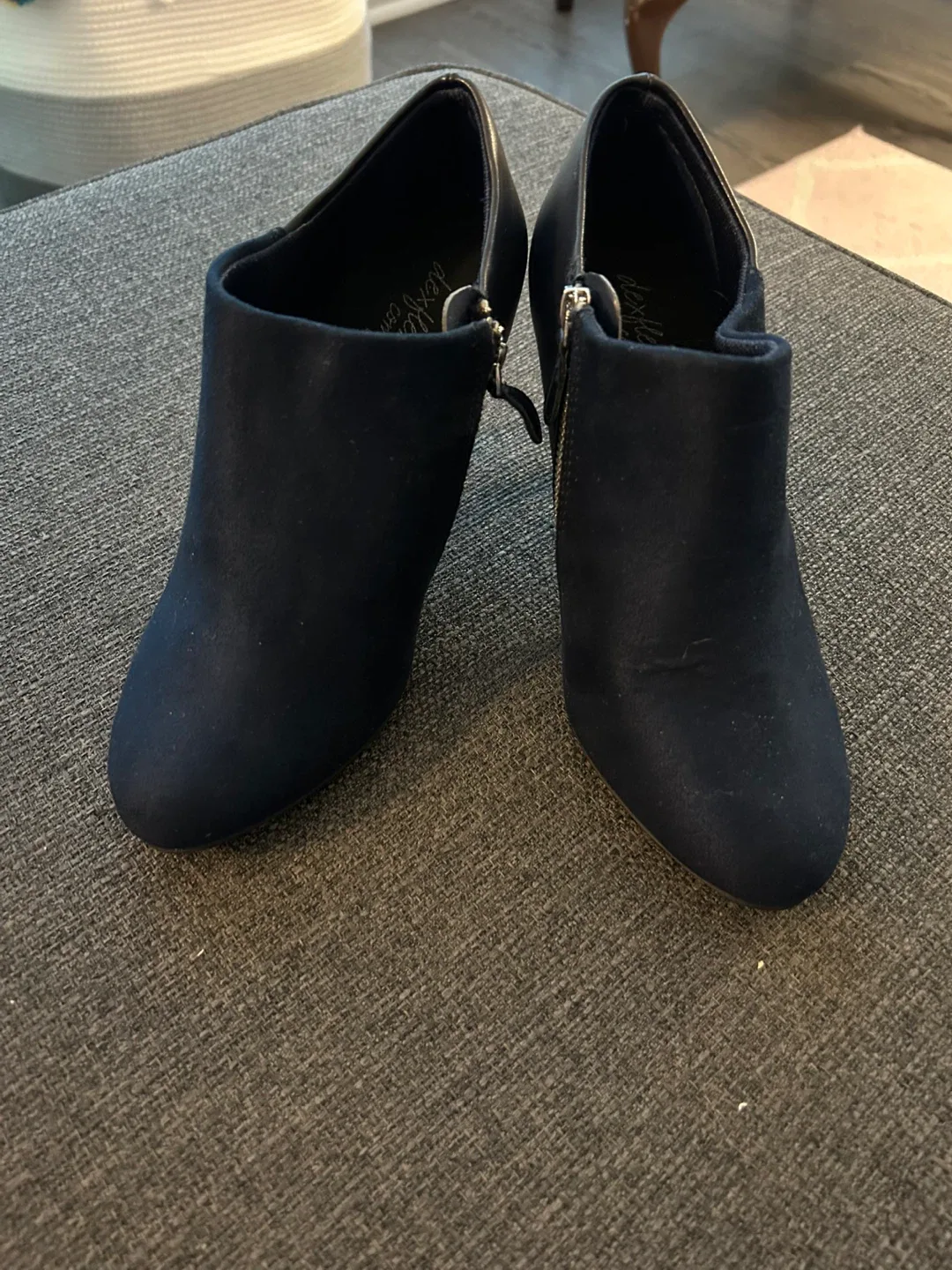 Navy Dexflex Comfort Ankle Boots - Size 7W thumbnail