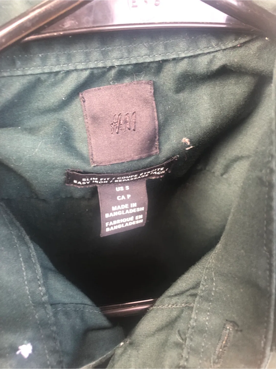 H&M Slim Fit Green Shirt - Size S image indicator(2)