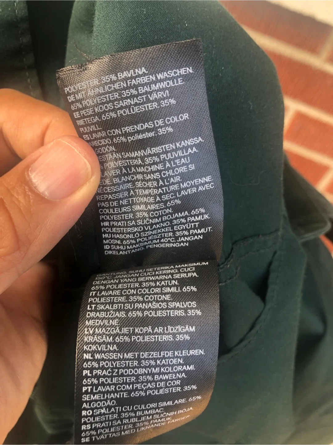 H&M Slim Fit Green Shirt - Size S image indicator(4)