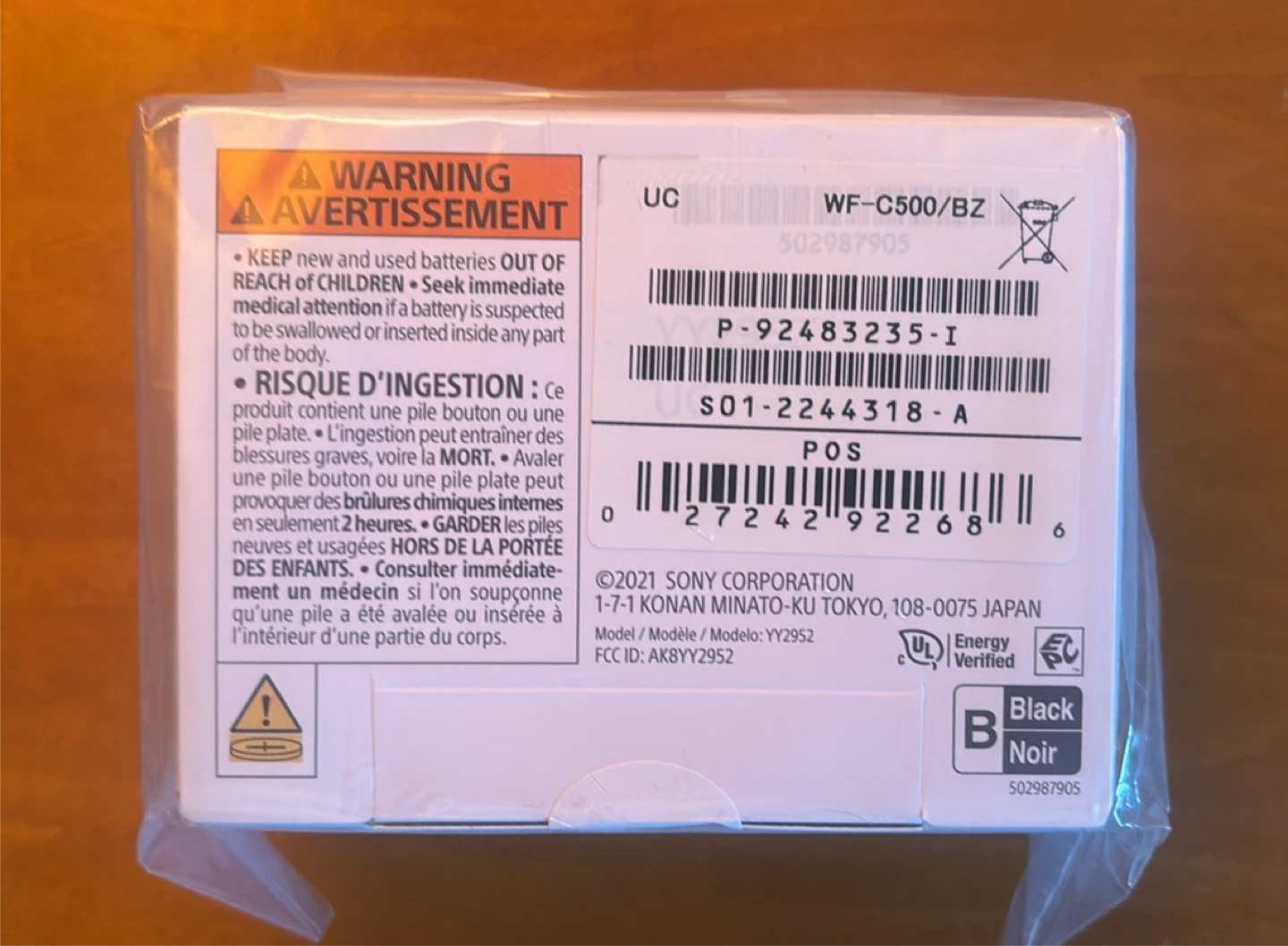 New Sony WF-C500 Wireless Earbuds – Sealed in Box - photo 2