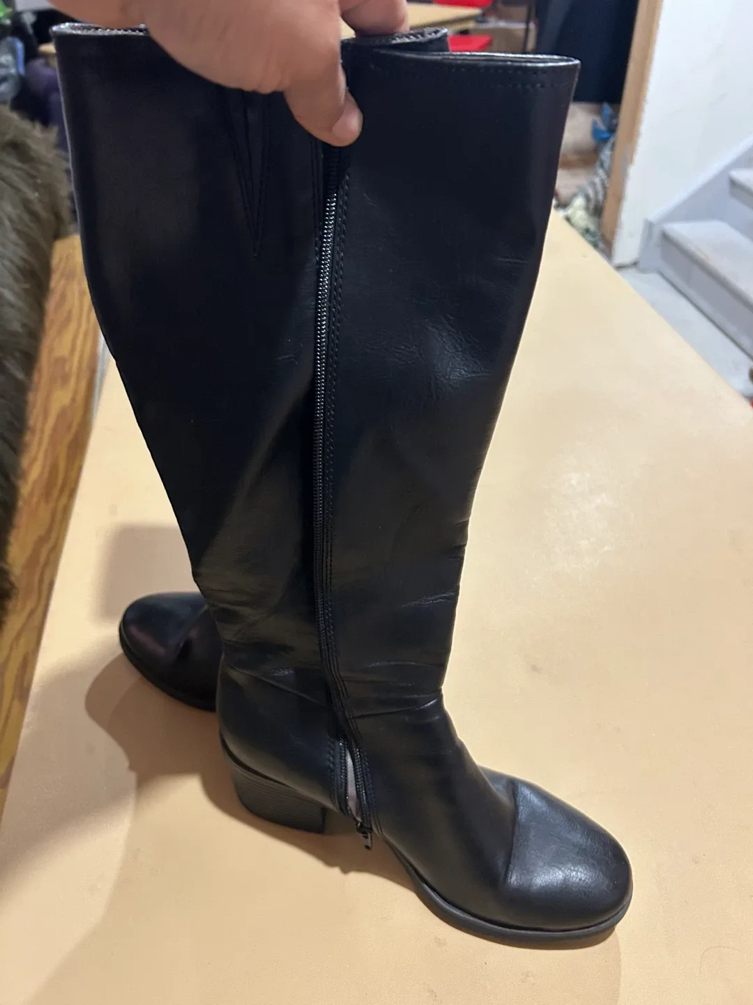 Eurosoft Black Leather Knee High Boots image indicator(2)