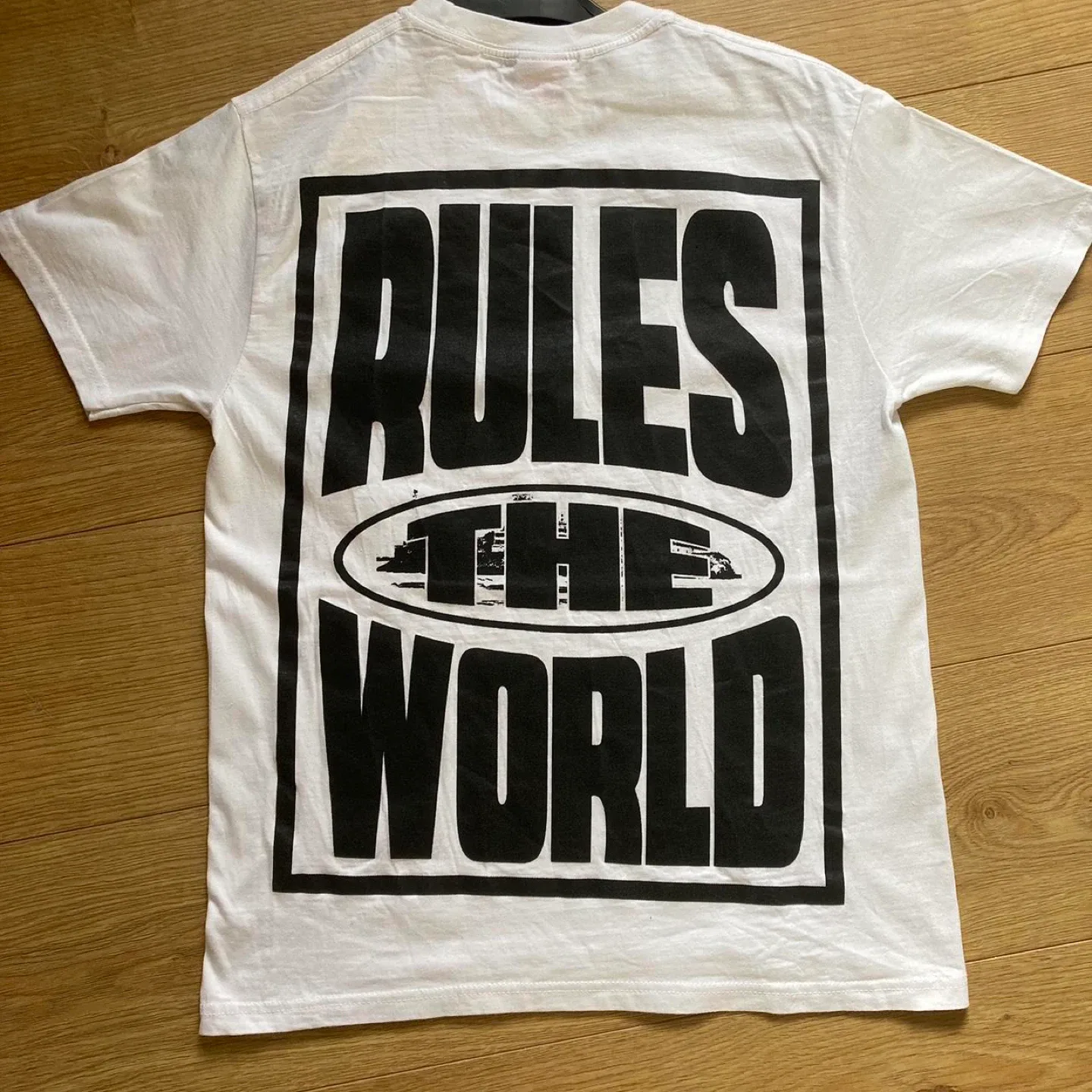 Corteiz Rules The World Tee Black and White thumbnail