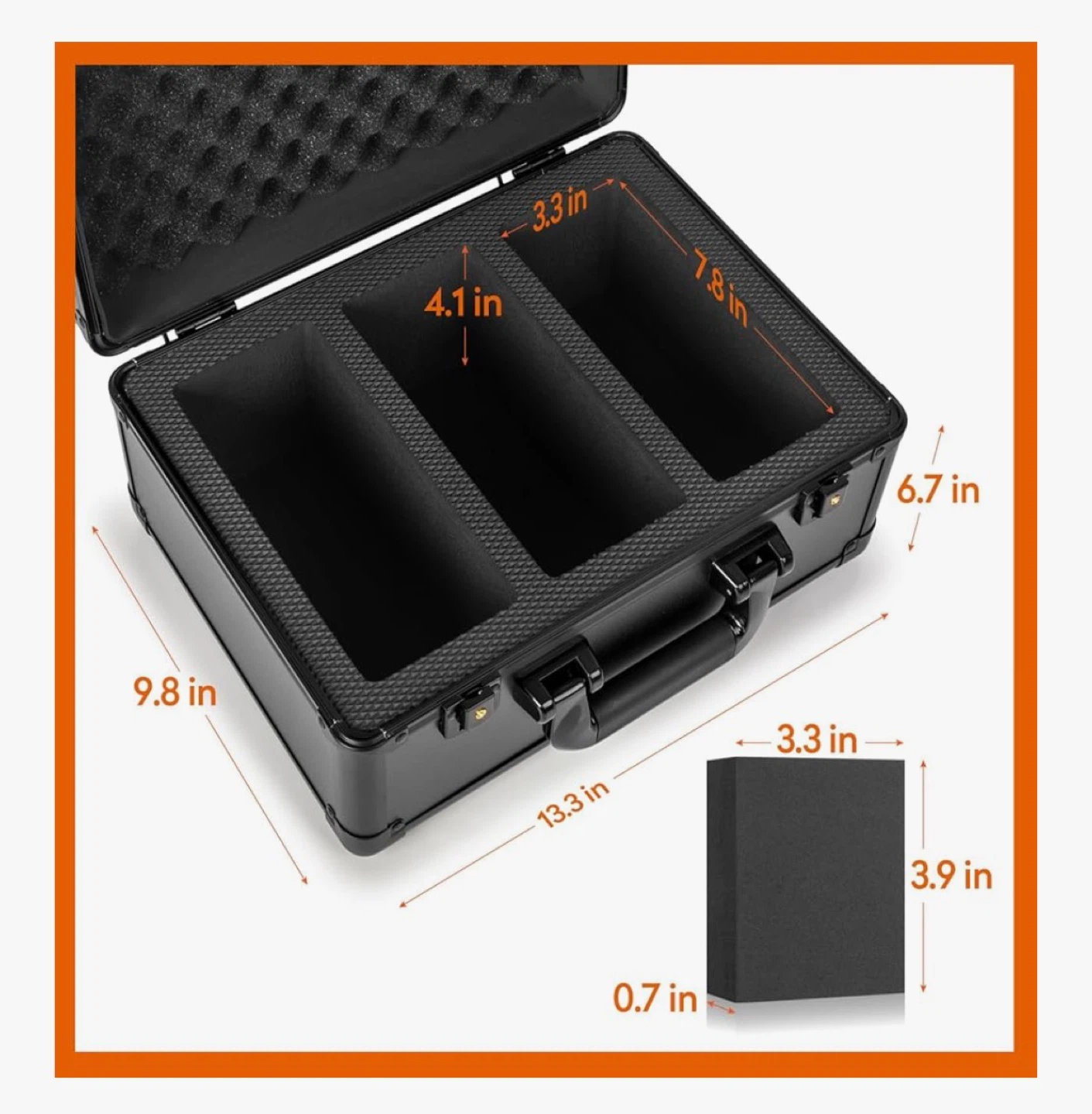 Black Aluminum Trading Card Case - photo 3