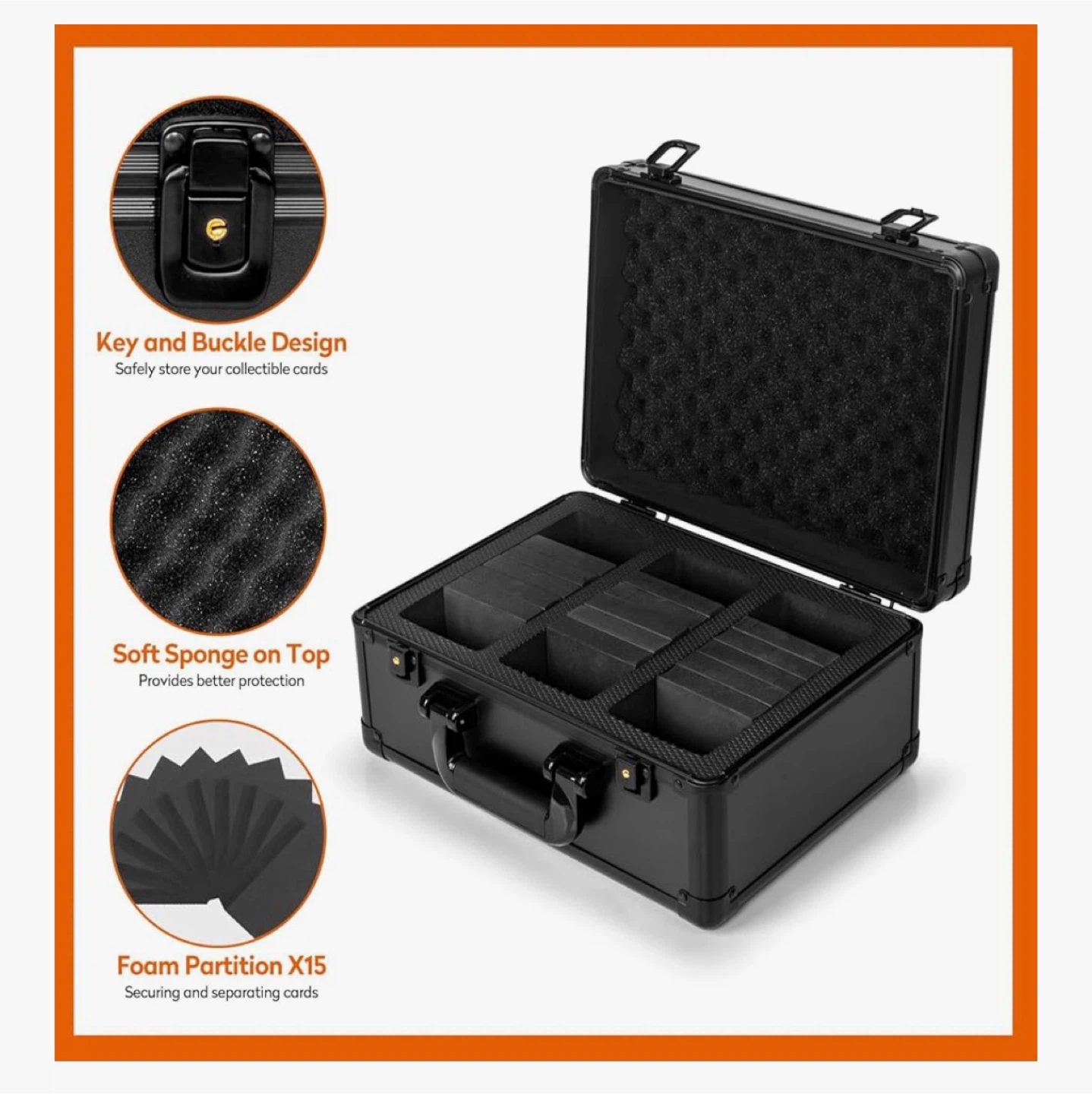 Black Aluminum Trading Card Case - photo 4