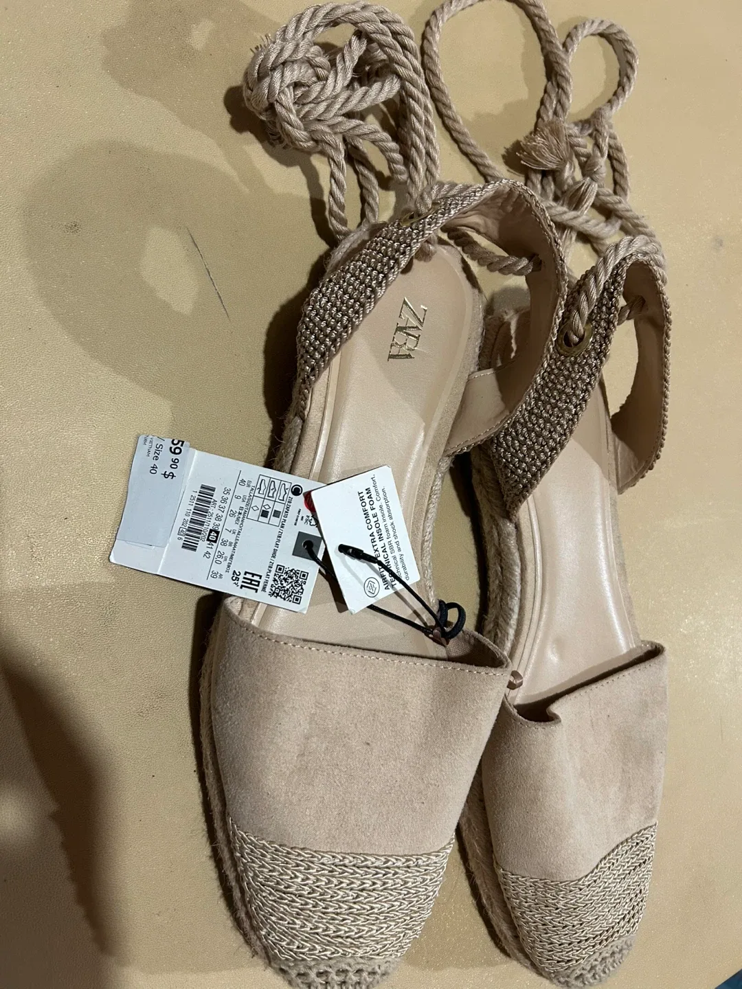 Zara Espadrille Wedge Sandals - Size 40 image indicator(2)