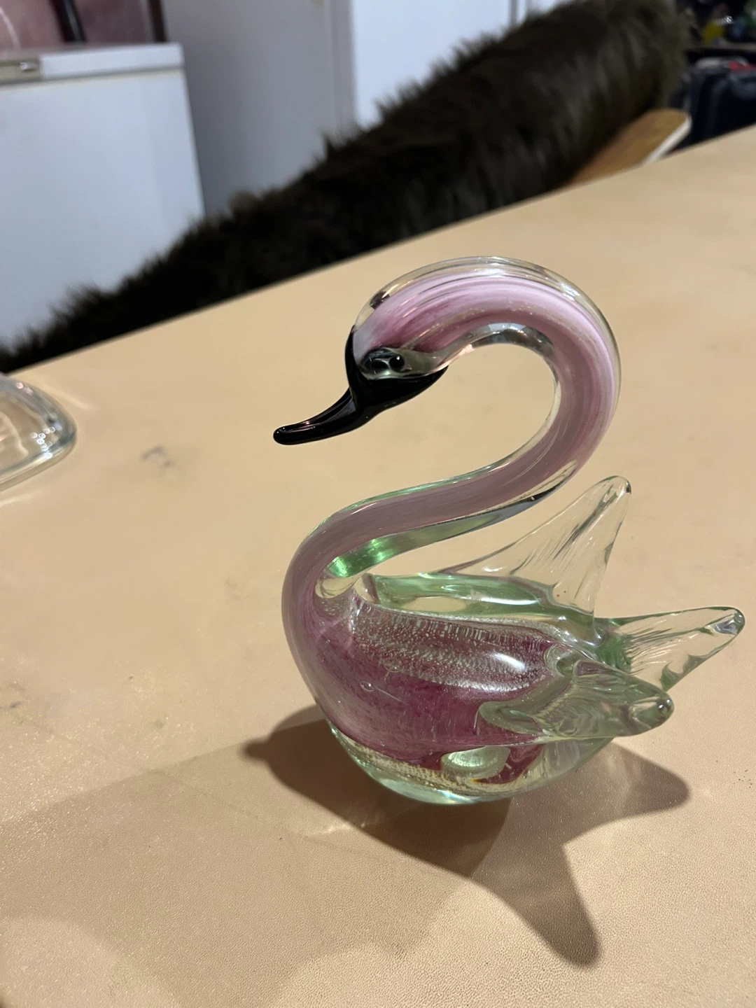 Glass Swan Figurine