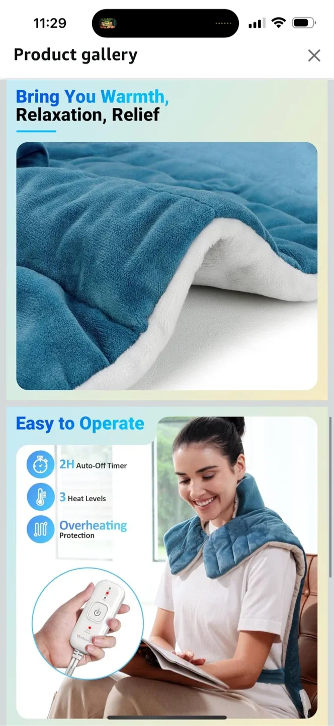 Weighted Heat Pad - Neck & Shoulder, 22"x33" image indicator(3)