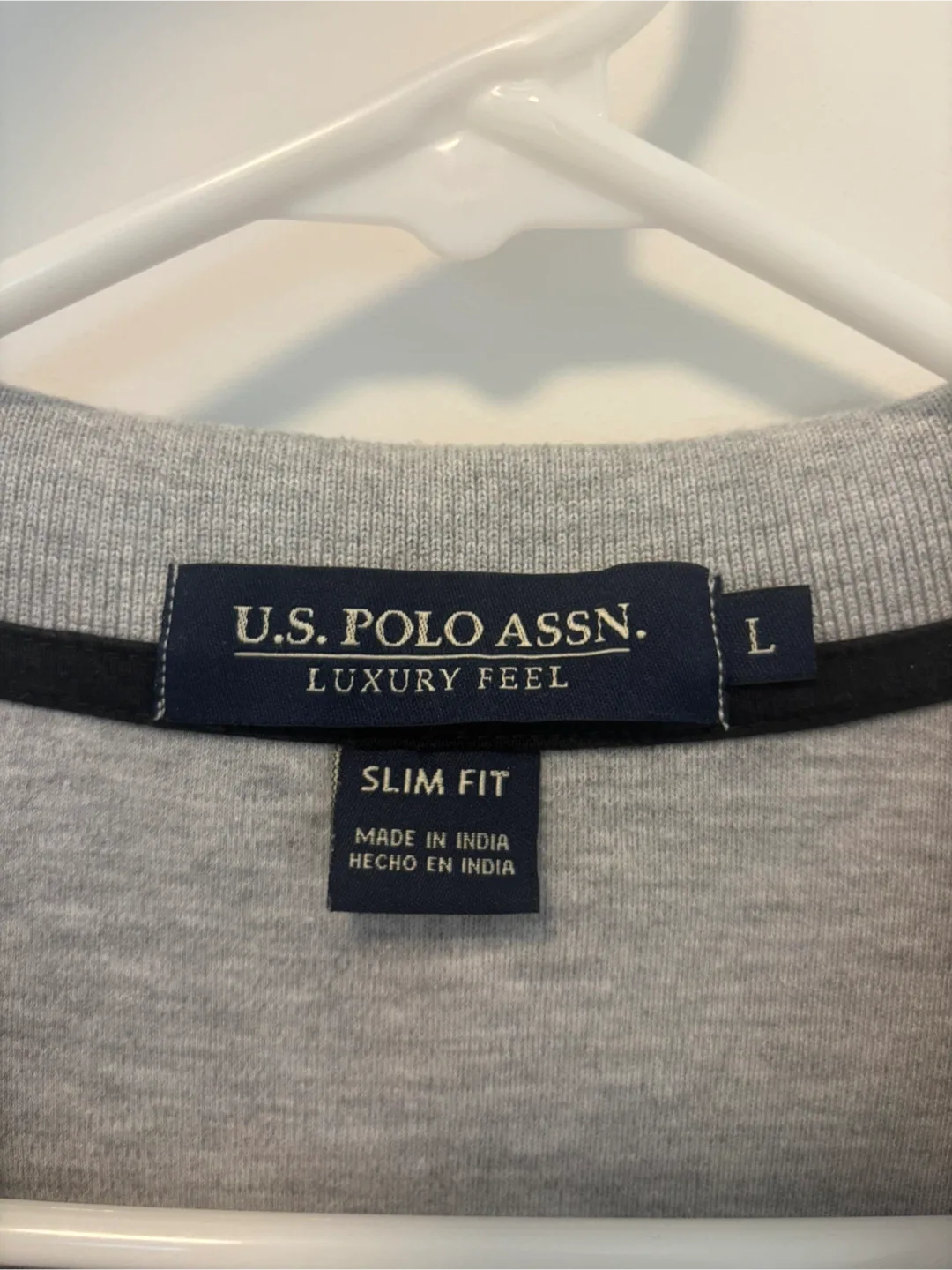 U.S. Polo Assn. Grey Polo Shirt - Size L image indicator(2)